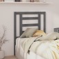 vidaXL Cabecero de cama madera maciza de pino gris 81x4x100 cm