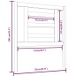 vidaXL Cabecero de cama madera maciza de pino gris 81x4x100 cm