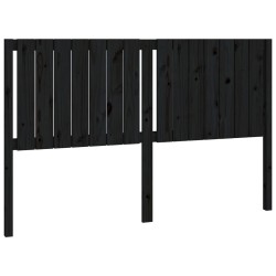 vidaXL Cabecero de cama madera maciza de pino negro 155,5x4x100 cm