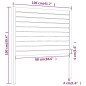vidaXL Cabecero de cama madera maciza de pino marrón miel 106x4x100 cm vidaXL Cabecero de cama madera maciza de pino marrón miel 106x4x100 cm