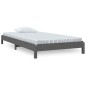 vidaXL Cama apilable de madera pino maciza gris 75x190 cm