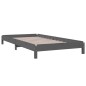 vidaXL Cama apilable de madera pino maciza gris 75x190 cm