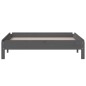vidaXL Cama apilable de madera pino maciza gris 75x190 cm
