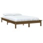vidaXL Estructura de cama madera maciza de pino marrón miel 200x200 cm