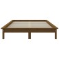 vidaXL Estructura de cama madera maciza de pino marrón miel 200x200 cm