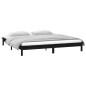 vidaXL Estructura de cama con LED madera maciza negra 150x200 cm vidaXL Estructura de cama con LED madera maciza negra 150x200 cm