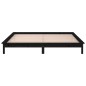 vidaXL Estructura de cama con LED madera maciza negra 150x200 cm vidaXL Estructura de cama con LED madera maciza negra 150x200 cm