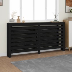 vidaXL Cubierta de radiador madera maciza de pino negro 169x19x84 cm