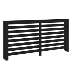 vidaXL Cubierta de radiador madera maciza de pino negro 169x19x84 cm