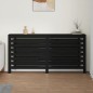vidaXL Cubierta de radiador madera maciza de pino negro 169x19x84 cm vidaXL Cubierta de radiador madera maciza de pino negro 169x19x84 cm