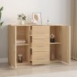 vidaXL Aparador de madera contrachapada roble Sonoma 91x29,5x65 cm