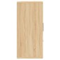 vidaXL Aparador de madera contrachapada roble Sonoma 91x29,5x65 cm