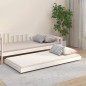 vidaXL Estructura de cama madera maciza de pino blanco 75x190 cm vidaXL Estructura de cama madera maciza de pino blanco 75x190 cm