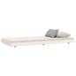 vidaXL Estructura de cama madera maciza de pino blanco 75x190 cm vidaXL Estructura de cama madera maciza de pino blanco 75x190 cm