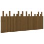 vidaXL Cabecero cama pared madera maciza pino marrón miel 204x3x80 cm