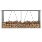 vidaXL Casetilla para leña acero galvanizado gris 330x84x152 cm vidaXL Casetilla para leña acero galvanizado gris 330x84x152 cm