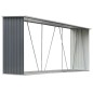 vidaXL Casetilla para leña acero galvanizado gris 330x84x152 cm vidaXL Casetilla para leña acero galvanizado gris 330x84x152 cm