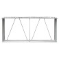 vidaXL Casetilla para leña acero galvanizado gris 330x84x152 cm vidaXL Casetilla para leña acero galvanizado gris 330x84x152 cm