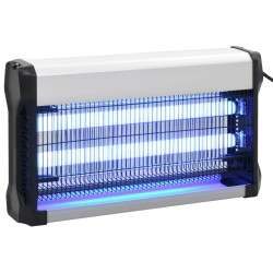 vidaXL Lámpara antimosquitos de aluminio y ABS negro 30 W