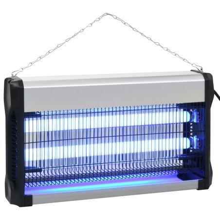 vidaXL Lámpara antimosquitos de aluminio y ABS negro 30 W