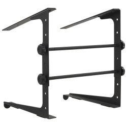 vidaXL Soporte ordenador portátil acero negro 30,5x28x(24,5-37,5) cm 