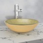 vidaXL Lavabo de vidrio templado dorado 42 cm vidaXL Lavabo de vidrio templado dorado 42 cm
