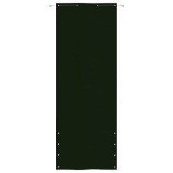 vidaXL Toldo pantalla para balcón tela oxford verde oscuro 80x240 cm