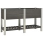 vidaXL Mesa de cultivo para jardín con estante WPC gris 150x50x90 cm