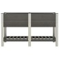 vidaXL Mesa de cultivo para jardín con estante WPC gris 150x50x90 cm