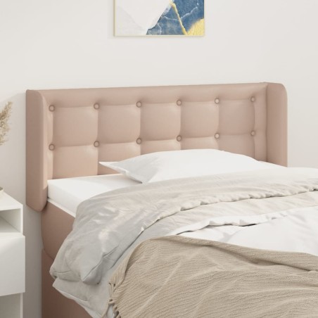 vidaXL Cabecero de cuero sintético color capuchino 83x16x78/88 cm