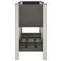 vidaXL Mesa de cultivo para jardín con estante WPC gris 150x50x90 cm