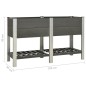 vidaXL Mesa de cultivo para jardín con estante WPC gris 150x50x90 cm