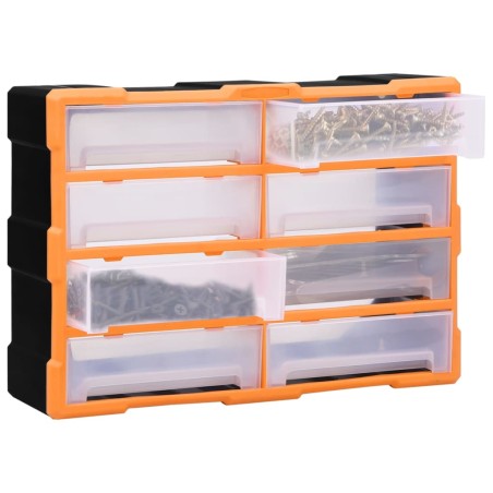 vidaXL Organizador multicajones con 8 cajones grandes 52x16x37 cm