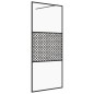vidaXL Mampara ducha accesible vidrio ESG transparente negro 115x195cm vidaXL Mampara ducha accesible vidrio ESG transparente negro 115x195cm