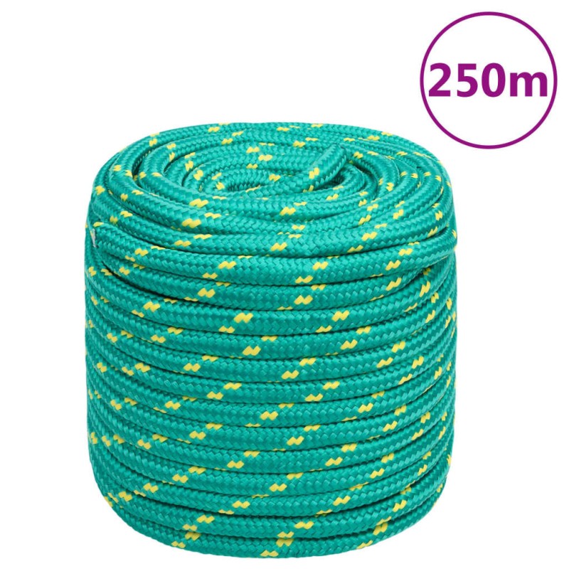 vidaXL Cuerda de barco polipropileno verde 16 mm 250 m vidaXL Cuerda de barco polipropileno verde 16 mm 250 m