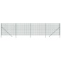 vidaXL Cerca de alambre de acero galvanizado verde 1,4x10 m