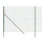 vidaXL Cerca de alambre de acero galvanizado verde 1,4x10 m