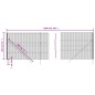vidaXL Cerca de alambre de acero galvanizado verde 1,4x10 m