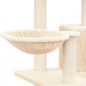 vidaXL Rascador para gatos con postes de sisal color crema 82 cm