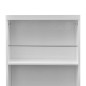 vidaXL Mesa alta de cocina con estantes para botellas blanca brillante 
