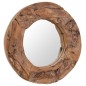 vidaXL Espejo decorativo de teca 60 cm redondo vidaXL Espejo decorativo de teca 60 cm redondo