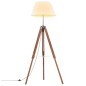 vidaXL Lámpara de trípode madera maciza de teca marrón y blanco 141 cm vidaXL Lámpara de trípode madera maciza de teca marrón y blanco 141 cm