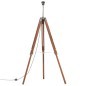 vidaXL Lámpara de trípode madera maciza de teca marrón y blanco 141 cm vidaXL Lámpara de trípode madera maciza de teca marrón y blanco 141 cm