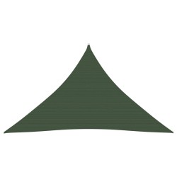 vidaXL Toldo de vela verde oscuro HDPE 160 g/m² 3x3x4,2 m