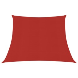 vidaXL Toldo de vela HDPE rojo 160 g/m² 3/4x3 m