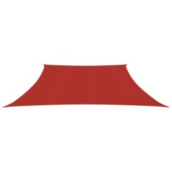 vidaXL Toldo de vela HDPE rojo 160 g/m² 3/4x3 m