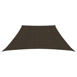 vidaXL Toldo de vela HDPE marrón 160 g/m² 4/5x3 m