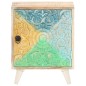 vidaXL Mesita de noche tallada de madera maciza de acacia 40x30x50 cm vidaXL Mesita de noche tallada de madera maciza de acacia 40x30x50 cm