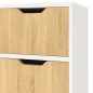 vidaXL Aparador madera de ingeniería blanco y roble Sonoma 90x30x72 cm