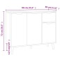vidaXL Aparador madera de ingeniería blanco y roble Sonoma 90x30x72 cm